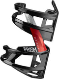 Elite prism left bottle cage | black red glossy