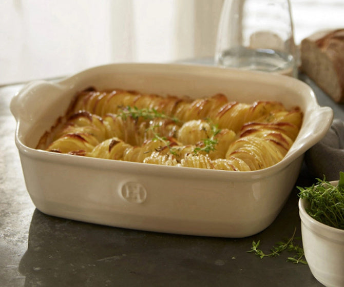 ovenschaal 42 x 27 x 9 cm 4,45 liter keramiek geel