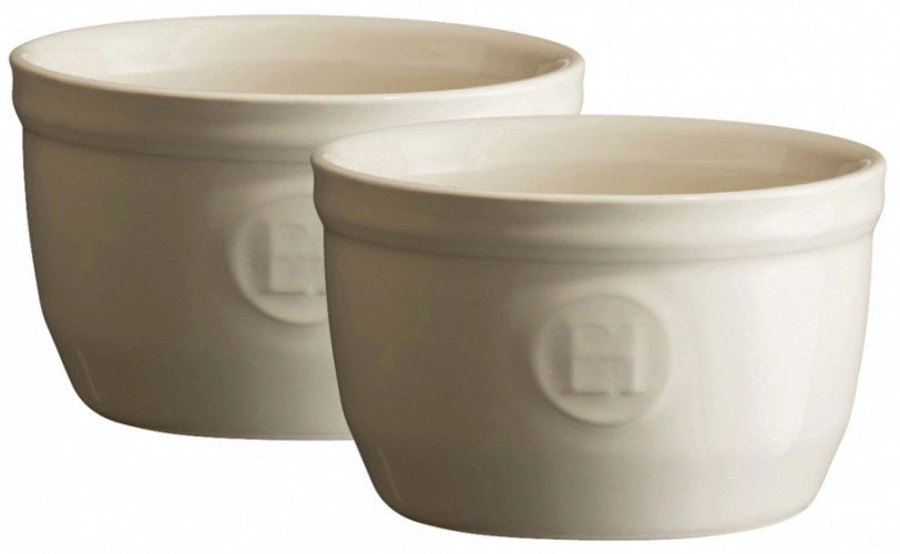 ovenschaaltjes 9 x 5,5 cm 150 ml keramiek crème 2 stuks