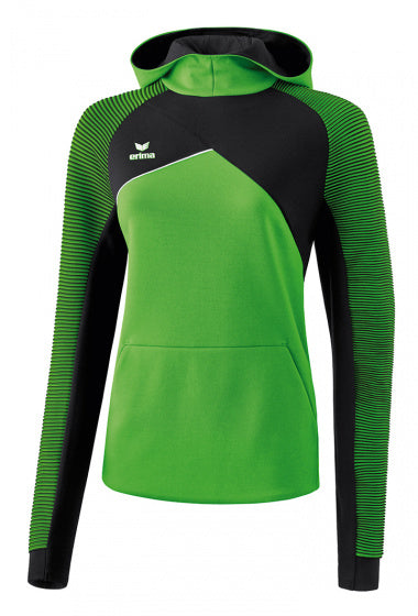 hoodie dames katoen/polyester groen/zwart maat 44