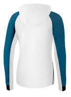 Erima Hoodie dames katoen/polyester wit/blauw/zwart maat 42