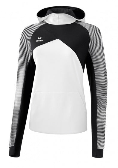 Erima Hoodie dames katoen/polyester wit/zwart maat 46