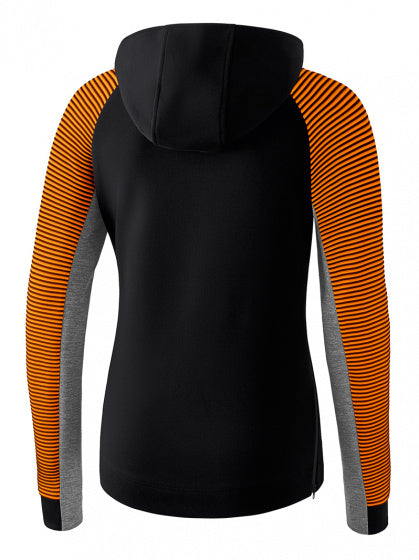 hoodie dames katoen/polyester zwart/grijs/oranje maat 40