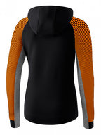hoodie dames katoen/polyester zwart/grijs/oranje maat 42
