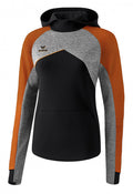 Erima Hoodie dames katoen/polyester zwart/grijs/oranje maat 48