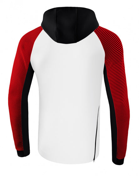 hoodie heren katoen/polyester wit/zwart/rood maat L