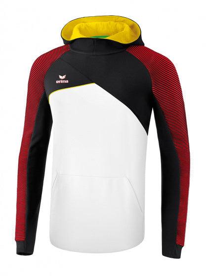 hoodie heren katoen/polyester wit/zwart/rood maat M
