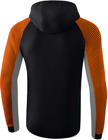 hoodie junior katoen/polyester zwart/oranje maat 164