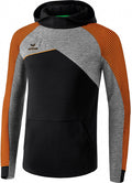 hoodie junior katoen/polyester zwart/oranje maat 164
