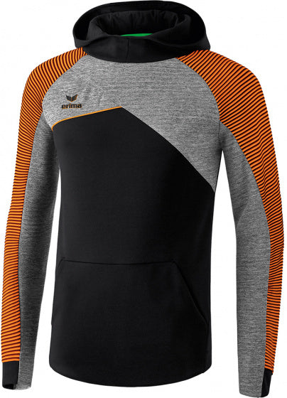 hoodie junior katoen/polyester zwart/oranje maat 164