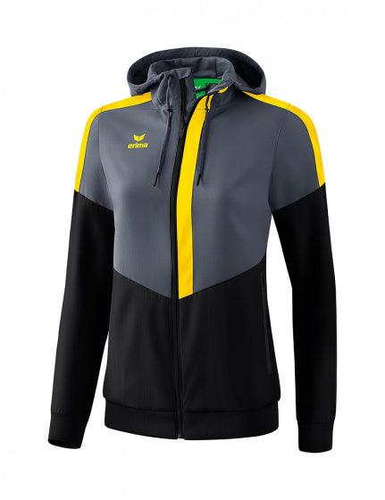 sportjack Squad Tracktop dames polyester grijs/geel mt 38