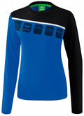 longsleeve 5-C dames polyester blauw/zwart maat 46