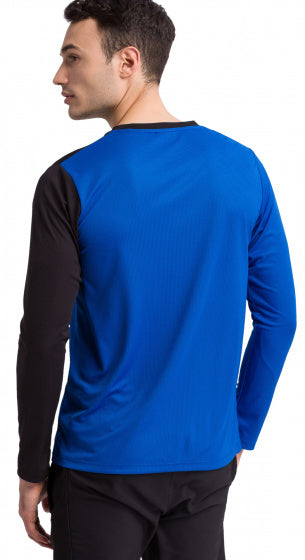 Erima Longsleeve 5-C heren polyester blauw/zwart maat 3XL