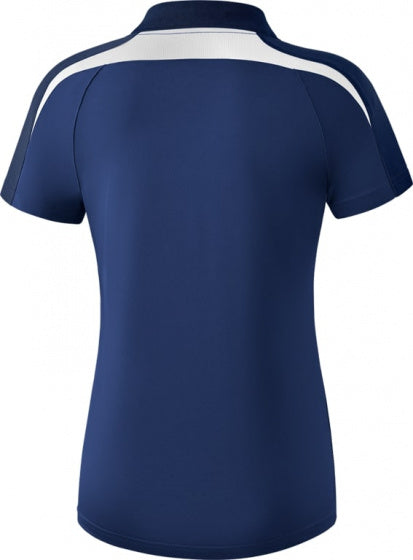 poloshirt Liga 2.0 dames polyester donkerblauw/wit maat 38