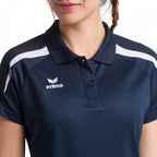 poloshirt Liga 2.0 dames polyester donkerblauw/wit maat 48