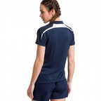 poloshirt Liga 2.0 dames polyester donkerblauw/wit maat 38