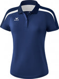 poloshirt Liga 2.0 dames polyester donkerblauw/wit maat 38