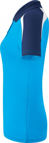 poloshirt Liga 2.0 dames polyester navy/wit maat 38