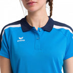 poloshirt Liga 2.0 dames polyester navy/wit maat 38