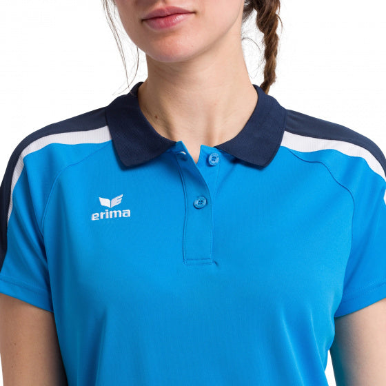 poloshirt Liga 2.0 dames polyester navy/wit maat 38