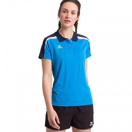 poloshirt Liga 2.0 dames polyester navy/wit maat 38
