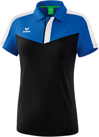 poloshirt Squad dames polyester zwart/blauw maat 36