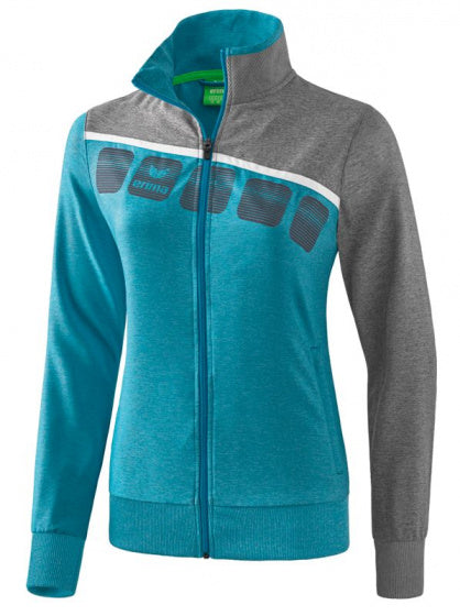 presentatiejack 5-C dames polyester aqua/grijs maat 38