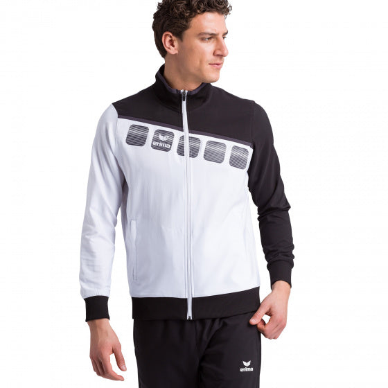presentatiejack 5-C heren polyester wit/zwart maat 3XL
