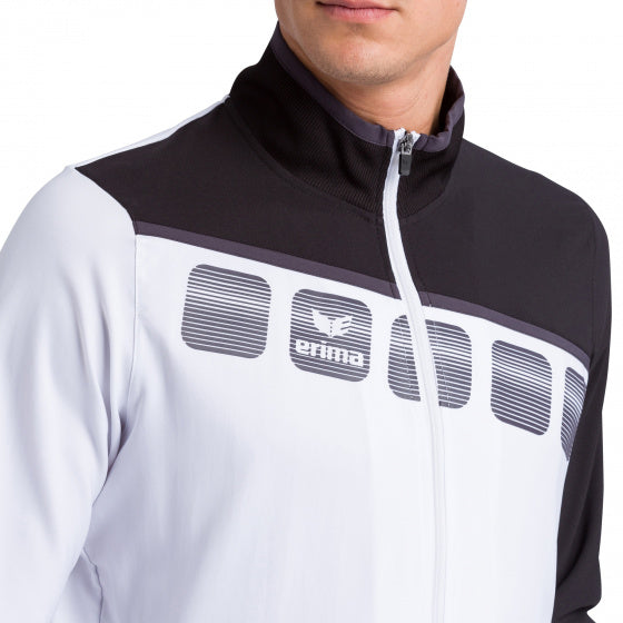 presentatiejack 5-C heren polyester wit/zwart maat 3XL