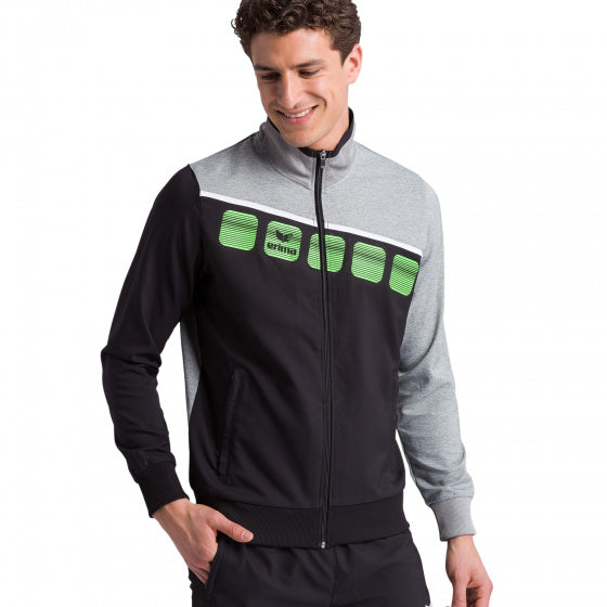 presentatiejack 5-C heren polyester zwart/grijs maat XL
