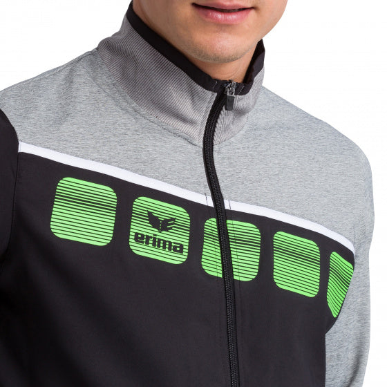 presentatiejack 5-C heren polyester zwart/grijs maat XL