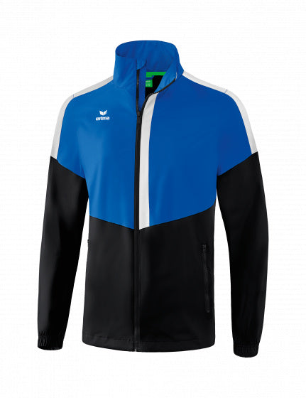 allweatherjack Squad junior polyester zwart/blauw maat XL