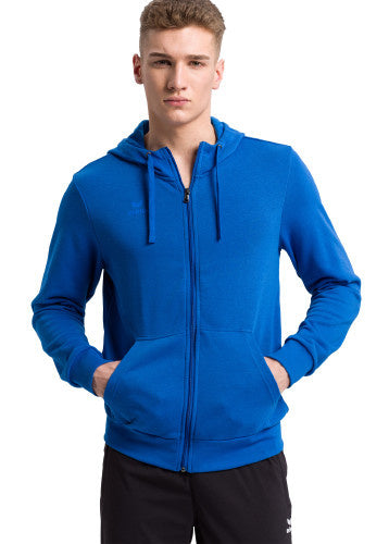 sweatjack heren polyester/katoen blauw maat M