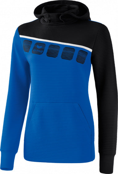 sweatshirt 5-C dames polyester blauw/zwart maat 48