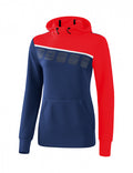 sweatshirt 5-C dames polyester donkerblauw/rood maat 46