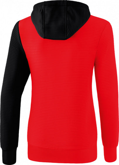 sweatshirt 5-C dames polyester rood/zwart maat 46