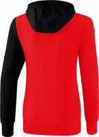 sweatshirt 5-C dames polyester rood/zwart maat 48
