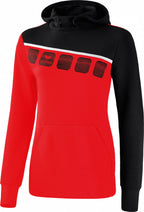 sweatshirt 5-C dames polyester rood/zwart maat 46