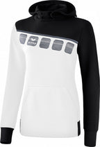 sweatshirt 5-C dames polyester wit/zwart maat 42