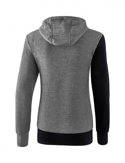 sweatshirt 5-C dames polyester zwart/grijs maat 48