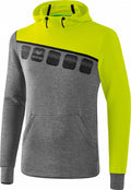 sweatshirt 5-C heren polyester grijs/lime maat XL