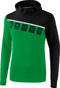 sweatshirt 5-C heren polyester groen/zwart/wit maat 3XL