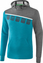 sweatshirt 5-C heren polyester lichtblauw/grijs maat XXL
