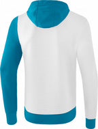 sweatshirt 5-C junior polyester wit/lichtblauw maat 128