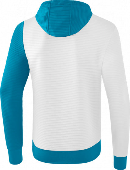 sweatshirt 5-C junior polyester wit/lichtblauw maat 164