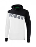 sweatshirt 5-C junior polyester wit/zwart/grijs maat 140