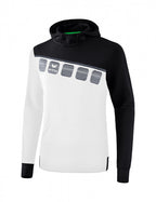 sweatshirt 5-C heren polyester wit/zwart/grijs maat M
