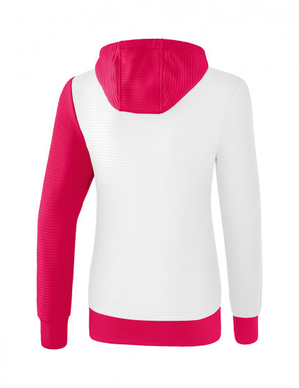 sweatshirt 5-C dames polyester wit/roze maat 48