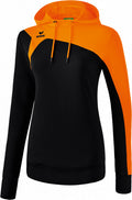 sweatshirt Club 1900 2.0 dames polykatoen zwart/oranje mt 34