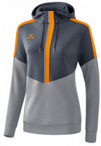 Erima Sweatshirt Squad dames polyester grijs/oranje maat 34